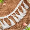 Renda com Franjas de Borla de Poliéster-Algodão de 7cm para Toalhas de Mesa, Cortinas, Saias Decorativas, Mantas, Tapetes, Têxteis Domésticos e Acessórios de Vestuário Atacado
