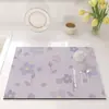 Alfombrilla Pequeña de Flores Frescas para Desagüe de Cocina Suave de Barro Diatomeas Absorbente para Encimera Antideslizante Alfombrilla de Secado Aislante Térmico para Mesa de Comedor y Platos