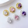 Cuentas Espaciadoras Multitaladro Chapadas en Oro con Circonita de Alta Retención de Color para Pulseras y Collares, Accesorios de Joyería Hechos a Mano para DIY, Materiales para Ensartar