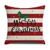 Almohada Navideña de Amazon Transfronteriza Copo de Nieve Letra Decoración de Sofá Festiva Cojín de Lino Funda para Cojín Lumbar Venta al por Mayor