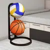 Rack de Armazenamento de Basquete de Chão Prateleira de Armazenamento de Futebol para Casa Rack Organizador Portátil de Exibição de Bolas de Arte em Ferro para Interior de Crianças