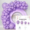 Conjunto de Corrente de Balões de Látex Cor Sólida Metálico Fosco Transfronteiriço Decoração de Festa de Aniversário Casamento Guirlanda Colorida Balões