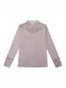 Ropa Interior para Mujer de Manga Larga, Ajustada, con Encaje y Retazos, Cuello Alto, para Primavera y Otoño, Múltiples Colores