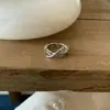 Nuevo Anillo Nudo Retorcido con Lazo Estilo Coreano para Mujer, Anillo Abierto Ajustable, Moda de Nicho, Lujo Ligero de Gama Alta, Anillo Femenino Suave y Elegante