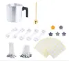 Kit para fazer velas Webetop 1,2 litros pote para derreter cera corante de cera centralizador de pavio cera de soja DIY