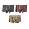 2025 Nuevo Verano Ropa Interior de Seda de Hielo para Hombre Color Sólido Cintura Media Calzoncillos Bóxer Transpirables Talla Grande Una Pieza Venta Caliente