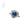 Anillo de Topacio Natural Transfronterizo Accesorios para Mujer Nicho de Alta Gama Joyería de Plata 925 6*6 Joyería de Lujo Venta Directa de Fábrica