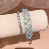 Pulsera tejida estilo Xiaohongshu para niñas, sensación de alta gama, lujo ligero, brazalete abierto, hueco, versátil, nicho, pulsera versátil