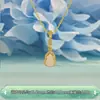 Colar de Cabideira Feminino em Prata Pura 999 com Zircônia Micro-Incrustada e Resina, Pingente DIY, Nova Chinoiserie, Luxo Acessível, Corrente de Clavícula de Alta Qualidade