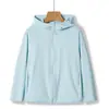 Roupas de Proteção Solar de Verão UPF50 Masculinas Malha de Seda Gelada Manga Longa Roupas de Pele para Casal Moda Feminina