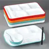 Bandeja de Refeição Rápida com Compartimentos de Melamina Comercial Quatro Compartimentos Seis Compartimentos Multi-Compartimentos Bandeja de Refeição Fábrica Cantina Escolar Prato Dedicado Bandeja para Servir Arroz