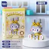 Compatible con Muñecas Le Cartoon, Kuromi, Cinnamoroll y Conejo My Melody Bloques de Construcción, Juguetes Educativos de Ensamblaje para Niños, Regalos de Caja Sorpresa