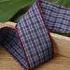 Cinta de Cuadros de Color Contrastante Estilo Británico Lazo Hecho a Mano DIY Accesorios para el Cabello Accesorios para Ropa Cinta para Cajas de Regalo Envoltura de Flores