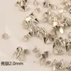 Accesorios metálicos para decoración de uñas de remache bala estilo punk, base plana, cono afilado tridimensional, accesorios para decoración de uñas de remache, venta al por mayor