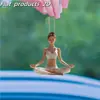 Pendente para Carro de Menina de Yoga Acrílica Plana Transfronteiriço Novo Pendente de Decoração para Casa