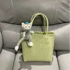 Bolso Tejido de Cesta de Verduras Estilo Japonés para Mujer Versátil Bolso de Hombro Cruzado Tote Bolso Cubo Bolso de Mamá Bolso para Lonchera