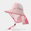 Chapéu de Desenho Animado de Verão Fofo para Bebês com Proteção para o Pescoço para Meninos e Meninas