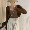 Sudeste Asiático Venta al por mayor Transfronteriza Verano Estilo Coreano Moderno Versátil Adelgazante Corto Holgado Protector Solar Delgado Chal Top para Mujer
