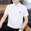 Camisas tipo Polo de Verano Transfronterizas para Hombre, Camisetas de Manga Corta, Marca Vintage de Moda, Corte Delgado, Bordadas, Estilo Juvenil, Cuello, Mayoreo