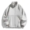 Chaqueta deportiva cortavientos cálida con cuello alto para hombre, chaqueta de trabajo para primavera y otoño, chaqueta casual simple y versátil