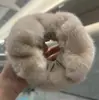 Goma para el pelo floral marrón, elegante y a la moda, con diseño de cuadros para mujer, nuevo estilo 2026, accesorio para el pelo de tela de alta calidad