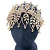 Novo Adorno de Cabeça para Noiva Folhas de Strass Feitas à Mão Faixa de Cabeça de Luxo Acessível Acessórios Cortados para Vestido de Noiva Dz301