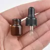 Botella gotero de 1 ml 2 ml 3 ml 5 ml Botella pequeña de color marrón para aceite esencial Botella secundaria Botella pequeña de muestra