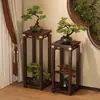 Suporte para Flores Sem Montagem Madeira Maciça Varanda Rack de Armazenamento para Plantas Verdes Sala de Estar em Casa Rack de Armazenamento de Chão Suporte para Flores Rack de Exibição