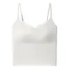 Sutiã sem fio com suporte lateral, efeito de elevação e sustentação, acabamento em renda, alças finas, estilo top longo, lindo design nas costas