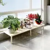 Estante de exhibición de flores para floristería, estante de almacenamiento ensanchado, soporte de bandeja de flores de encimera estrecha, soporte de girasol de pie ensanchado con patas altas y bajas