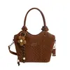 Bolso tejido de nicho súper popular transfronterizo para mujer, nuevo bolso cesta de moda Henggeng, bolso cubo, bolso cruzado versátil
