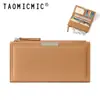 Carteira Feminina Fresca Estilo Coreano 80% de Desconto com Zíper Multifuncional Couro PU Grande Capacidade Ins Carteira Bolsa