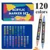 Marcador Acrílico Doble Punta Más Vendido de Amazon Set de Marcadores Apilables Extraíbles Pincel Especial para Pintura de Estudiantes