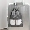 Bolsa de almacenamiento para zapatos, bolsa para zapatos a prueba de polvo y humedad, organizador de zapatos blanco para dormitorio de estudiante, bolsa de almacenamiento de viaje