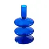 Portavelas azul, bandeja base para velas, decoración para cena a la luz de las velas, portavelas de vidrio vintage, manualidad decorativa, DIY