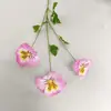 Fábrica de Flores Preferencial Transfronteiriça Flor Única 3 Flores Amor-perfeito Flor Artificial Paisagismo de Jardim Cenário Arranjo de Flores DIY