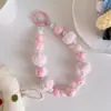 Cadena de Teléfono con Cuentas Pintadas a Mano para Otoño e Invierno Accesorio de Muñeca de Moda Decoración para Funda de Teléfono de Mujer Llavero Colgante para Bolso