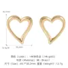 Pendientes Metálicos Europeos y Americanos con Forma de Corazón Tridimensional y Gota de Agua, Estilo Minimalista de Gama Alta, Modernos y Elegantes, Pendientes de Nicho Chapados en Oro