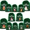 Saco de pano vermelho de Natal boca de cordão saco de presente transfronteiriço popular saco de maçã de Natal saco de embalagem de doces biscoitos atacado