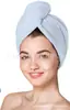 Al por mayor de fábrica transfronterizo europeo y americano gorro de secado de pelo de microfibra de vellón de coral bufanda para la cabeza absorbente de secado rápido gorro de secado de pelo en stock