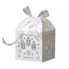 Caixa de doces de floco de neve cor branco pérola para o Natal da Amazon caixa de papelão oca para embalagem de chocolate de festa em estoque atacado