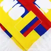 Bufanda de aficionado para el Mundial de EE. UU., Canadá, México, Copa de Europa, Colombia, bufanda de tela de ojo de pájaro con bandera nacional