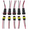 Conector Plug de Chicote Elétrico Automotivo 2P Plug Soquete para HID Conector Macho-Fêmea Conector com Furo de 2 Pinos com Fio