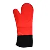 Amazon Borde Envuelto Algodón Silicona Guantes Largos Aislamiento Anti-quemaduras Horno Microondas Antideslizantes Engrosados Guantes de Platino