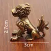 Latão Longsheng Jiuzi Pingente Sólido Antigo Yazi Ornamento Decorativo de Mesa Gourmet Guidão Brinquedo Artesanato de Latão