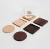 Posavasos de Madera Maciza Posavasos de Nogal Negro Posavasos Aislantes Posavasos Creativos de Madera de Haya Redondos Cuadrados Bandeja Posavasos