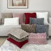 Funda de almohada transfronteriza sin relleno de terciopelo de copo de nieve, rayas de nieve, color sólido, almohada de oficina, almohada para sofá, cojín de cabecera