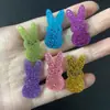 Brincos Acrílicos Coloridos Brilhantes Atacado, Brincos para Meninas com Acabamento Arco-Íris Brilhante