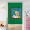 Cortina de Puerta de Dibujos Animados para Uso Doméstico, Cortina Divisoria de Dormitorio, Cortina Divisoria de Cocina y Baño, Cortina de Tela sin Taladro, Media Cortina