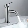 Grifo de acero inoxidable color gris plomo para lavabo de agua fría y caliente para lavabo de baño, lavabo de encimera, lavamanos, grifo al por mayor del fabricante